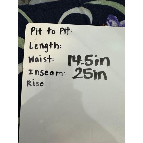 Anthropologie Maeve The Colette Dark Blue Floral Wide Leg Linen Pants Size 27 - Picture 14 of 16